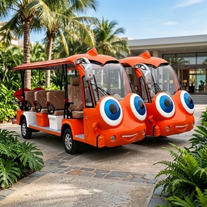 Bus Elettrico Turistico Completamente Chiuso e Impermeabile con Batteria <span class=keywords><strong>al</strong></span> Litio, Design a Cartone Animato, per Zoo Tropicale e Parchi Divertimento - Product Image 3
