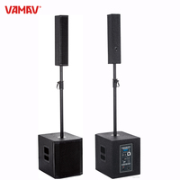 VAMAV Bocinas Profesional  AURA 12,500W RMS, Efectos DSP, Clase D, Altavoz Columna Activo de 12", compatible con BT, USB y Mic