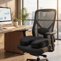 Coussin de siège en mousse à mémoire de forme de qualité supérieure pour soulager la sciatique, les douleurs du dos et du coccyx, et oreillers orthopédiques confortables pour chaise de bureau