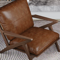 Chaise de loisirs nordique en bois massif bjflamingo Chaise de loisirs Fauteuil à cadre en bois