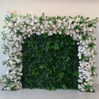 L07 Décor de fond de mariage Automne Champagne Orange Soie Rose Panneaux de fleurs Or Jaune Fleur de tournesol artificielle Toile de fond murale