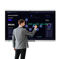 Pantalla Interactiva Inteligente de 86 Pulgadas, 4K LED IR, Android Windows, Sistema Operativo Dual, Cámara de 13MP, 1 Año de Garantía, para Salón de Conferencias