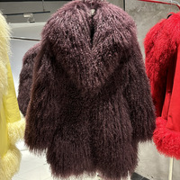 Femmes hiver laine fourrure manteau à la mode chaud laine décontracté mouton réel mongol agneau fourrure veste femmes hiver