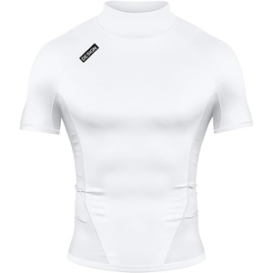 T-shirt Sportiva a Manica Corta, Aderente, Traspirante, Economica, con Logo Personalizzato, in Maglia, ad Asciugatura Rapida per Corsa - Product Image 1