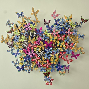 Décoration murale en métal 3D personnalisée, sculpture exquise de papillon, « Mon cœur bat à tout rythme », pour la maison ou le bureau - Product Image 2