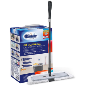 Set secchio e mocio Vileda da 10 litri con strizzatore, mocio piatto per la pulizia dei pavimenti, uso domestico - Product Image 2