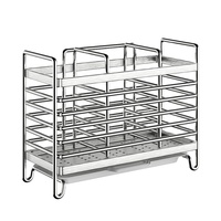 Support mural multifonctionnel en acier inoxydable sans perçage pour baguettes, couteaux et cuillères, avec égouttoir de rangement de cuisine
