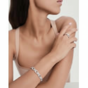 Bague ajustable en acier inoxydable Stevie, tendance et élégante, incrustée de diamants taille princesse et taille ovale, accessoires de mode. - Product Image 1