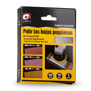 Dischi Abrasivi Erpsl 115mm P120 Non Perforati, Set da 5 Pezzi per Lucidatura Automobilistica - Product Image 2