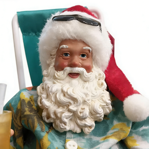 2026 SOTE Nuova Statuetta di <span class=keywords><strong>Babbo</strong></span> <span class=keywords><strong>Natale</strong></span> in Resina 28CM Stile Hawaiano Set Decorativo per le Festività Regali Festivi - Product Image 6