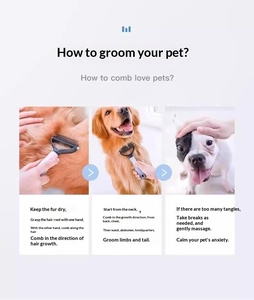Vente directe usine : Peigne démêlant double face pour animaux, élimine les poils flottants sans blesser la peau, pour l'élimination des poils et le nettoyage des animaux. - Product Image 6