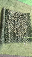 Panneaux de clôture en plastique vert imitation feuilles de vigne, haie artificielle verte, mur de gazon artificiel pour la maison et le jardin
