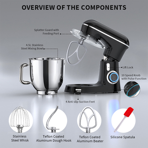 Mélangeur sur socle professionnel 450W 120V appareil ménager pâte gâteau pâtisserie <span class=keywords><strong>Robot</strong></span> avec bol mélangeur Source électrique - Product Image 6