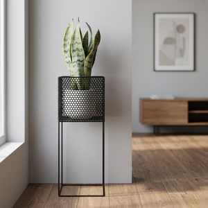 Maceta para plantas, decoración del hogar, soporte moderno para plantas y flores, estante de hierro negro para interiores, maceta de Metal, maceta decorativa para jardín, balcón - Product Image 2