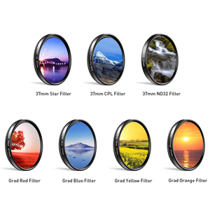 Kit de filtro de 37mm de la serie: rojo/azul/amarillo/naranja/ND32/filtro de estrella/CPL - Product Image 2