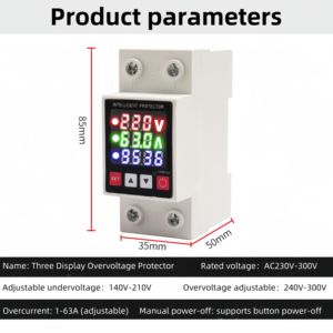 8-वर्षीय स्रोत निर्माता दीन रेल तीन प्रदर्शन वोल्टेज वर्तमान और वोल्टेज सुरक्षात्मक 63a पर समायोज्य प्रदान करता है - Product Image 2