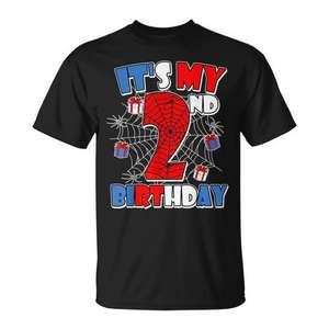 T-shirt à thème araignée pour garçons, tenue de fête pour 2e anniversaire - Product Image 1