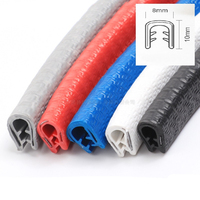 Tùy Chỉnh Pvc Cửa Xe Cạnh Trim Đen U Kênh Pvc Seal Strip Với Kim Loại Cạnh Protector Xe Cao Su Strip