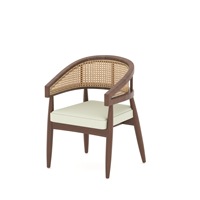 Canapé de restaurant à thème, style Asie du Sud-Est, pour hôtel, café, restaurant occidental, combinaison table et chaise en bois massif et rotin, vintage