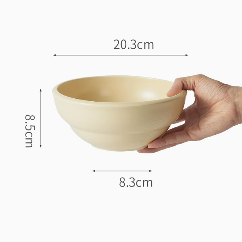 Tazón amarillo de 8 pulgadas