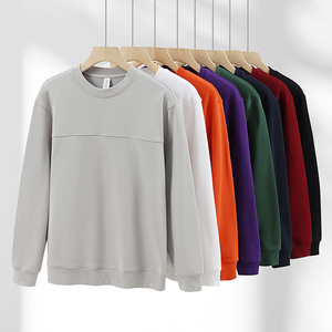 All'ingrosso girocollo essenziale 330Gsm Unisex Plain pesante <span class=keywords><strong>felpa</strong></span> personalizzata ricamata girocollo felpe uomo - Product Image 2