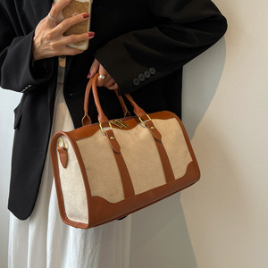 Bolso de Viaje Vintage Jinghong para Mujer, de Hombro o Cruzado, de Nylon, Cuero PU y Algodón, para Verano y Otoño - Product Image 3