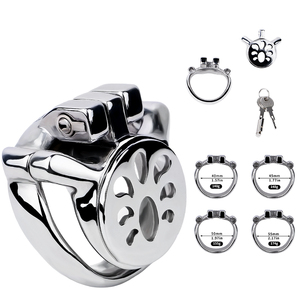 Jaula de Castidad Plana Transpirable de Metal Plateado, Jaula de Pájaros, Dispositivo de Castidad para Pene, Bondage SM, Juguetes Sexuales, Jaulas de Pene, Placer para Hombre - Product Image 1