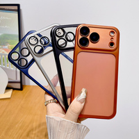 Coque de téléphone en TPU électroplaqué pour iPhone 17 Air 16 15 14 13 Pro Max 12 11, coque de téléphone transparente souple avec protection d'appareil photo