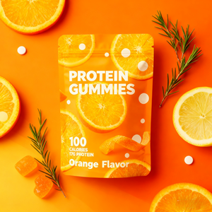 Gummie di proteine arancioni della fabbrica <span class=keywords><strong>OEM</strong></span> Source con isolato di proteine del siero di latte per integratori alimentari Pre-allenamento - Product Image 4