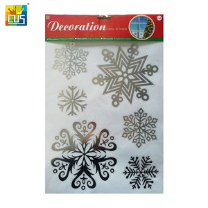 Décor de noël Coloré Feuilles Holographiques Autocollant De Fenêtre En Verre - Product Image 3