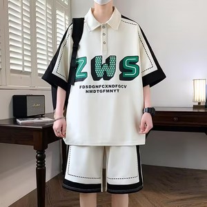 2024 all'ingrosso moda <span class=keywords><strong>uomo</strong></span> Casual Set corto estivo da <span class=keywords><strong>uomo</strong></span> 2 pezzi tuta da <span class=keywords><strong>uomo</strong></span> t-shirt <span class=keywords><strong>e</strong></span> shorts - Product Image 1