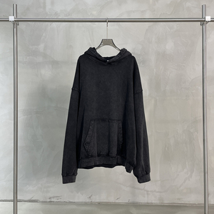 <span class=keywords><strong>Felpa</strong></span> con Cappuccio Unisex Vintage con Effetto Sbiadito e Pigmenti Cerati, 380gsm, <span class=keywords><strong>Oversize</strong></span>, Spalle Cadenti, per Uso Quotidiano Casual - Product Image 4