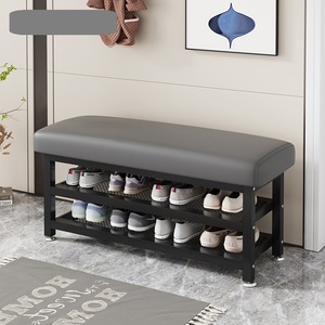 3 Tier <strong>Shoe</strong> <strong>Bench</strong> <strong>for</strong> Entry <strong>Bench</strong> with <strong>Shoes</strong> <strong>Storage</strong> Shelves Metal Mesh <strong>Shoes</strong> Rack - Product Image 3