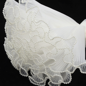 Ngọc Trai Nhăn Pleated Sóng Lưới Hàn Quốc Hoa Giấy Gói Pleating <span class=keywords><strong>Net</strong></span> Lượn Sóng Vải Tuyn Chất Liệu Vải Hoa Bó Hoa Trang Trí - Product Image 1