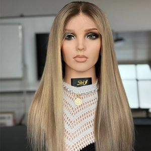 Perruques Lace Front sans colle Blonde Ombre HD 13x5 Patch Lace Front Perruques Original Cheveux Humains 100% Raw Virgin Lace Perruques - Product Image 1