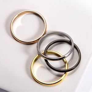 Women's Tungsten Steel <b>Ring</b> Gold <b>Silver</b> Black Geometric Fashion Jewelry Gift - Product Image 1