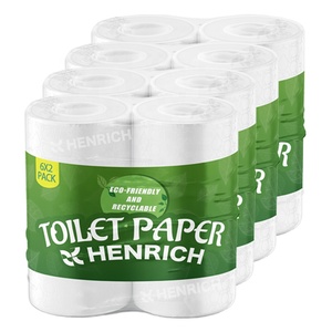 Papel higiênico de papel higiênico de bambu para banheiro, papel higiênico de celulose impresso personalizado por atacado