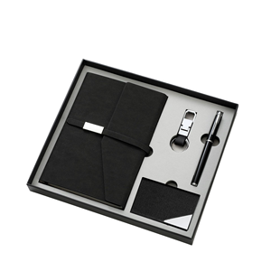 Set Regalo Aziendale con Taccuino in Pelle PU, Penna in Metallo, <span class=keywords><strong>Portachiavi</strong></span> e Porta Biglietti da Visita per Promozione Aziendale - Product Image 3