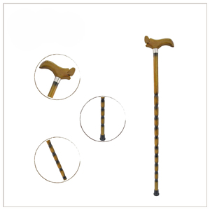 Muletas de grifo, muletas antideslizantes ligeras Retro, muletas de madera duraderas para senderismo, punta de goma, palo de madera para montaña <span class=keywords><strong>92</strong></span> - Product Image 1