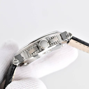 Relojes Mecánicos de Lujo para Hombre, con Cronógrafo, Visualización de Fecha y Día, Cristal de Zafiro, Caja Plateada, Esfera Blanca con Diseño de Olas - Product Image 5