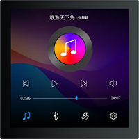 YouZhuan YZ-60D OEM ODM 215W Contrôleur audio mural tactile Linux (Plastique et Aluminium) pour amplificateur central BGM de villa et hôtel