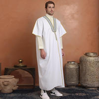 Nouvelles Robes Brodéées Vintage pour Hommes Multi-Saisons ODM Nouvelle Tenue Musulmane Masculine Abaya Dubaï Arabie Saoudite Moyen-Orient Prêt-à-porter XXL Hiver Été