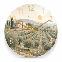 Horloge murale en verre nordique personnalisée, style bord de mer, mouvement silencieux, pour villa de luxe et décoration de location de vacances