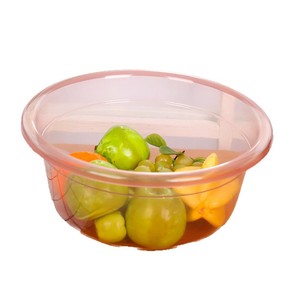 Transparent Plastic <b>Basin</b> <b>Round</b> Small Size For Home Dormitory Beauty Fruit Wash Vegetables - Product Image 5