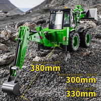 LK Toys 1:14 HUINA 1579 Camión de control remoto Excavadora 9CH Cargador Carretilla elevadora bidireccional Sonido Luz Simulación Camión de ingeniería