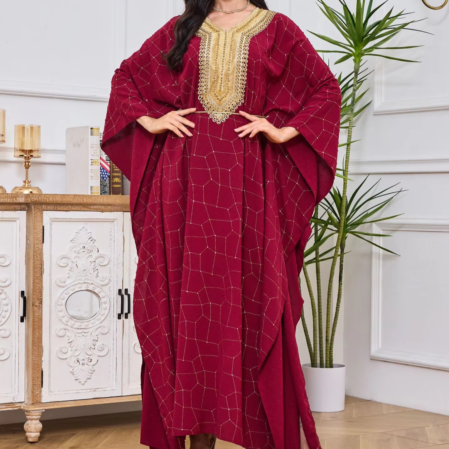 chinese dress ladies Regal Moroccan Jalabiya A Luxurious and Elegant Piece of Clothing