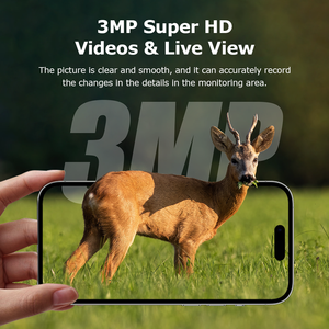 Caméra de chasse sur sentier solaire Regis 4G 3MP Triple PIR GPS Détection de mouvement <span class=keywords><strong>Vidéo</strong></span> en direct Vision nocturne IP66 pour la journée et la nuit - Product Image 6