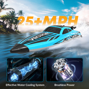 Kits de Barcos a Control Remoto al por Mayor de China - Barcos RC Azules de Alta Velocidad sin Escobillas con Función de Auto-Nivelación y Reversa - Product Image 3
