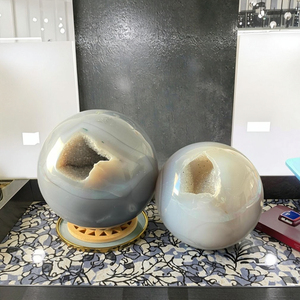 High-quality Natural <strong>Crystal</strong> Polished Grey Agate Ball MT Brand Fashion Trend Decorative Item - Product Image 5