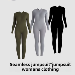 Combinaison de yoga une pièce à manches longues pour femmes à haute élasticité - Product Image 4